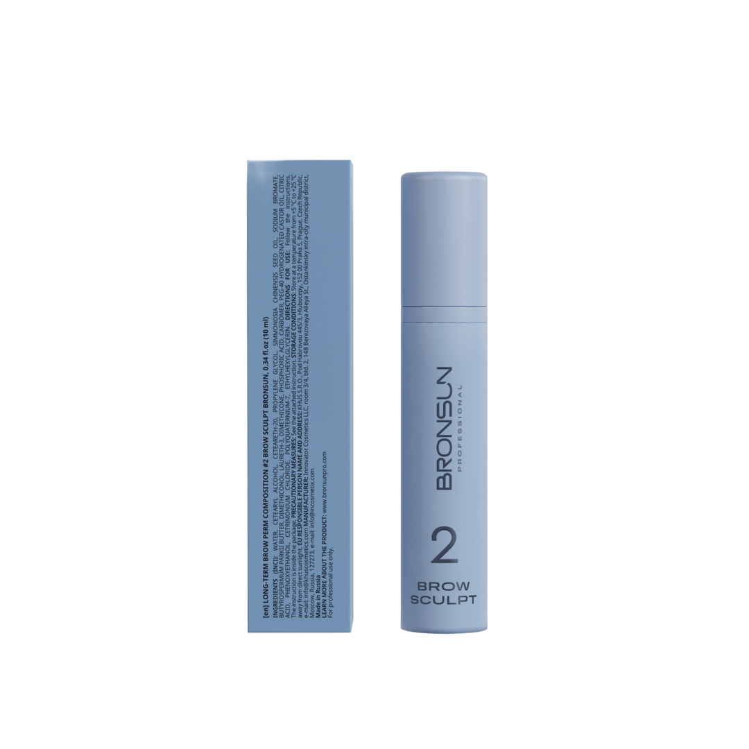 BRONSUN - Long Term Brow Perm Composition - #2 Brow Sculpt, 10ml