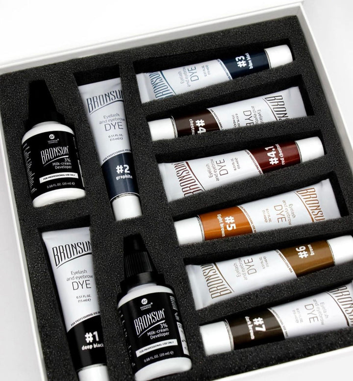 BRONSUN - Hybrid Eyebrow and Eyelash Dye Box Set